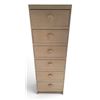 Image 1 : Natural Birch/Light Wood 6-Drawer Chest, H48" x 16" x 16"
