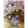 Image 2 : Still Life Oil Painting: Daisies & Lilacs, Signed 'Lorrine' ('77), Framed 23.5" x 19.5"