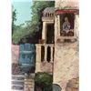 Image 2 : European Village Street Scene, Oil on Board, Signed 'E. Elden, Framed 23" x 18.5"