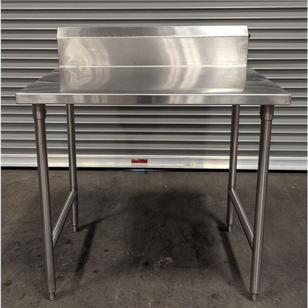 39" x 30" Stainless Work Table W/Backsplash