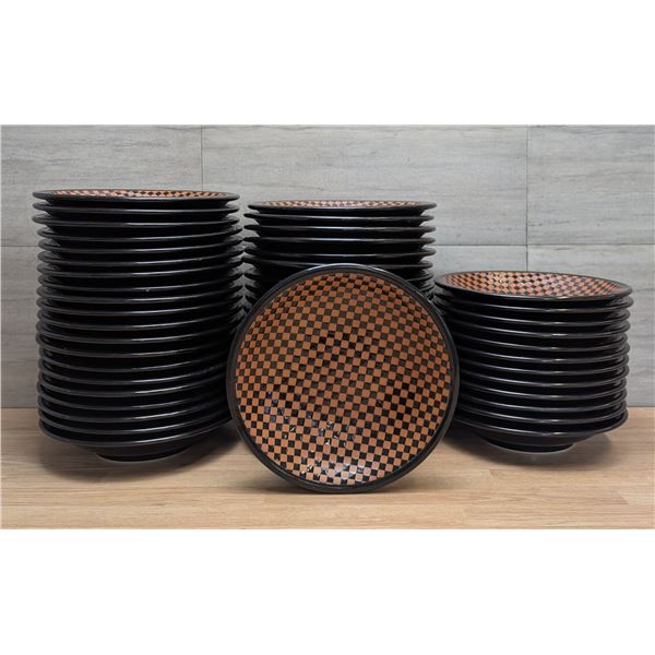 9" Dia Checkered Plates - Lot of 52