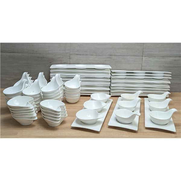 3-Divided Sauce Bowls/Dishes Sets - Lot of Approx. 70pcs