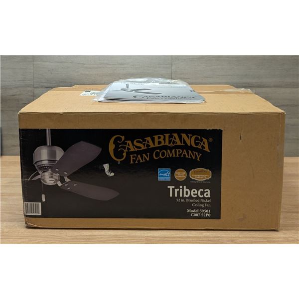 Casablanca Fan Company Tribeca 52" Brushed Nickel Ceiling Fan
