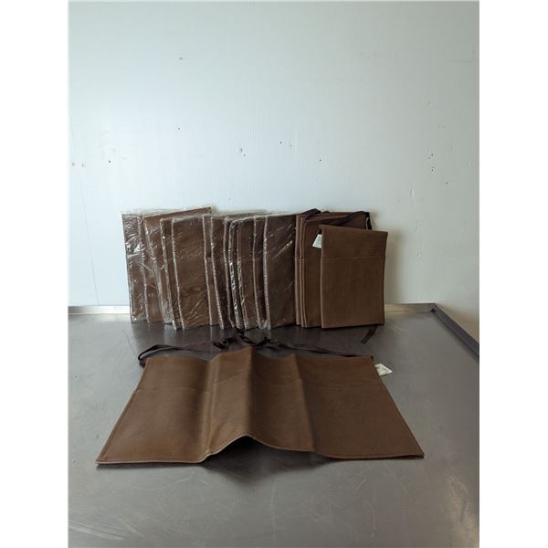 Johnson Rose Brown Waist Aprons - Lot of 18
