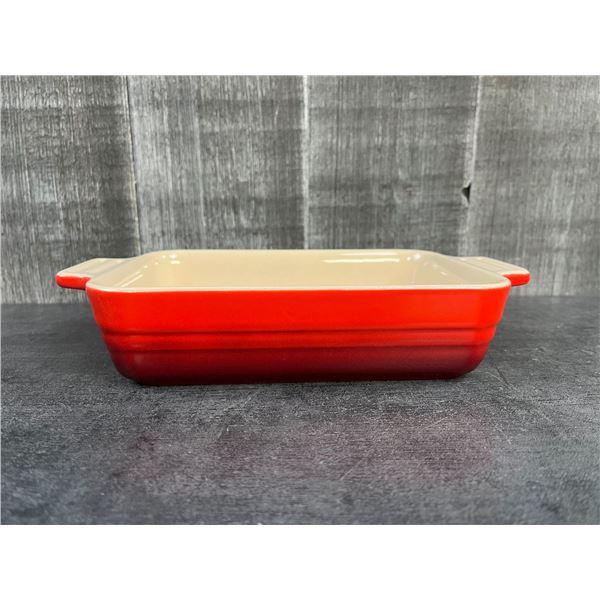 Le Creuset Cherry Red Heritage Rectangular Baker, 0.72L / 18cm
