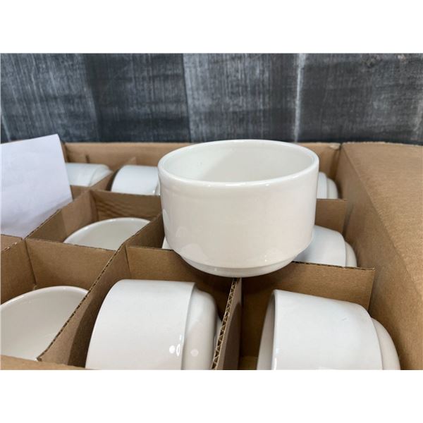9.5oz Plain White Soup Bowls, Dudson 3PLW599U - Lot of 36
