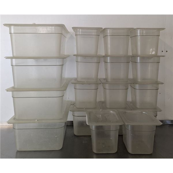 1/2 Size & 1/6 Size 6" Deep Food Storage Pans W/Lids - Set of 18