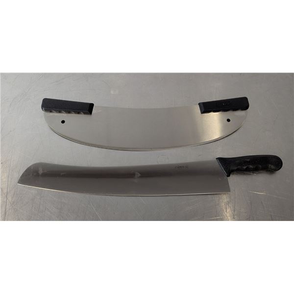 Winco 20" Rocker Pizza Knife & 18" Pizza Knife - Lot of 2pcs