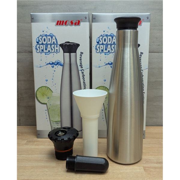 Stainless Steel Soda Splash 0.75L Chargers, Browne 74SSD7 - Lot of 2
