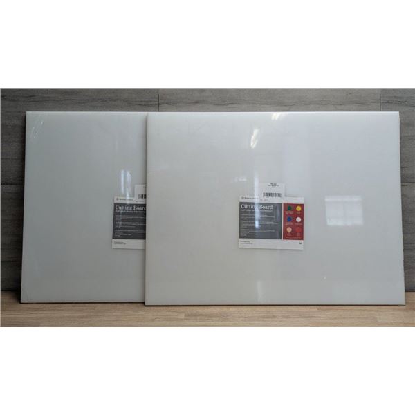 White Poly Cutting Boards 15x20x0.5", High Density, Browne PER1520 - Lot of 2