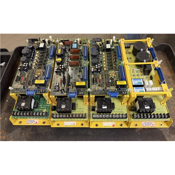 Lot of (4) Fanuc #A06B-6058-H005 (One Missing the top board)