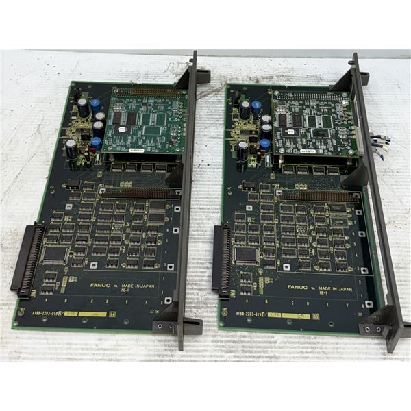 Lot of (2) Fanuc Circuit Boards #A16B-2203-0190/06B & #A16B-2203-0190/07B
