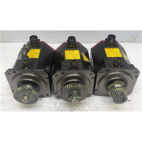 (3) Fanuc #A06B-0235-B605 AC Servo Motors