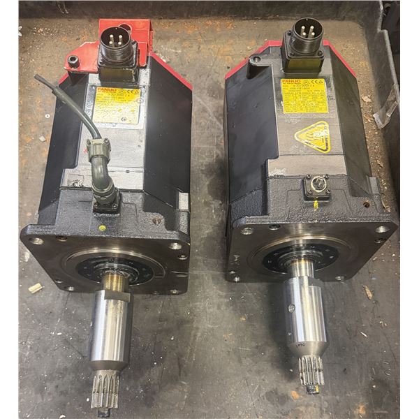 (2) Fanuc #A06B-0267-B605 AC Servo Motor w/ #A860-2014-T301 Pulse Coder