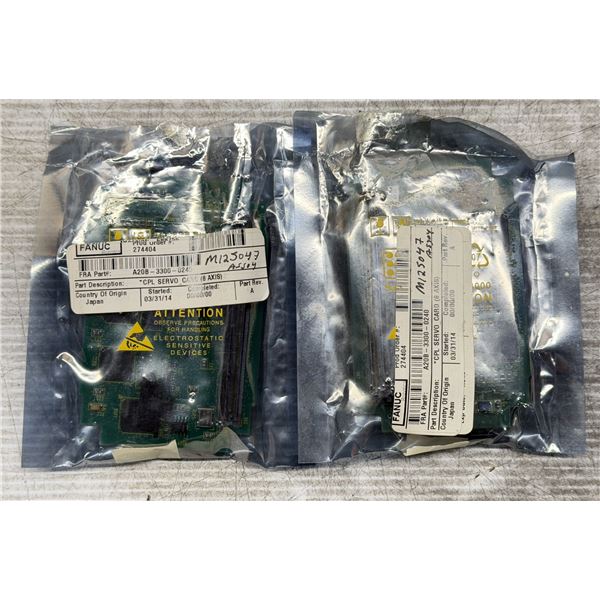 (2) Fanuc #A20B-3300-0240 CPL Servo Cards
