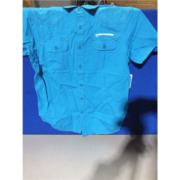 3 Med Blue Short Sleaved Shirts