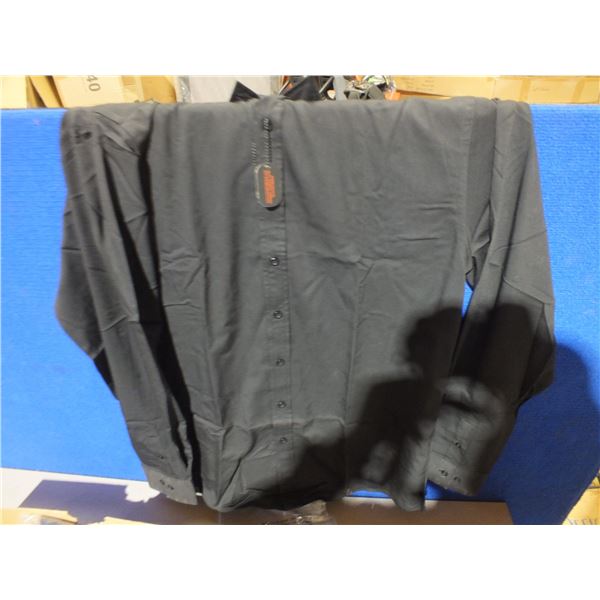 5 XL Black Shirts & 1 Large Blue Shirt