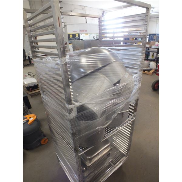 Baker Tray Rack On Wheels w/ Commercial Kitchen Inserts and Pots