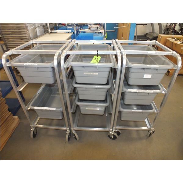 3 Storage Carts With Bins