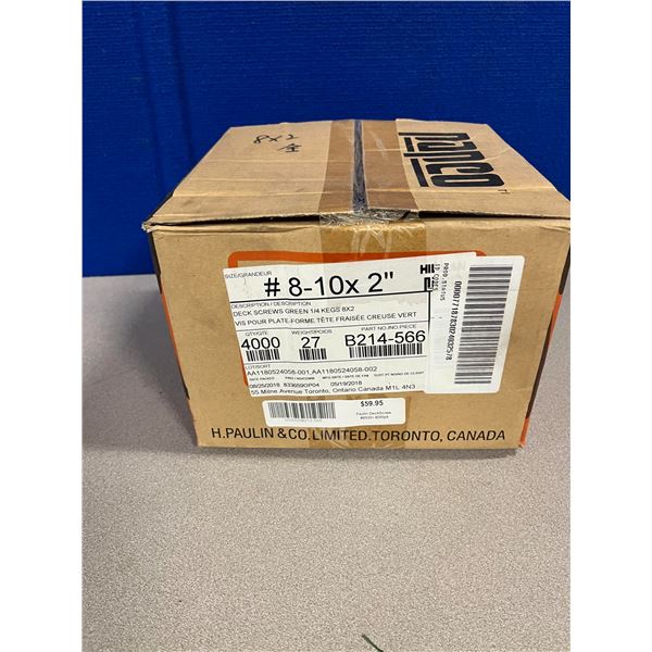 1 Box Of 4000pcs of  #8 - 10x 2" Deck Screws
