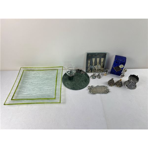 Pewter & Glass Kitchen Decor