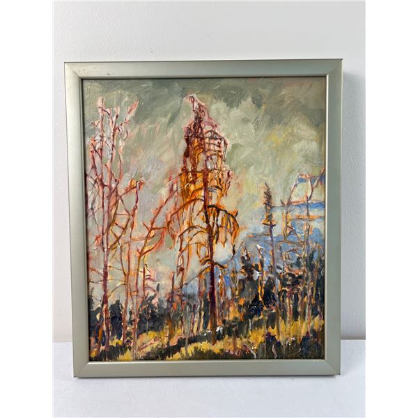 "Dark Wood" by Tom Gale, Oil on Panel
