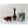 Image 1 : Purple Art Glass Decanter Set
