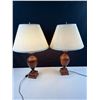 Image 1 : Pair of Wooden Table Lamps