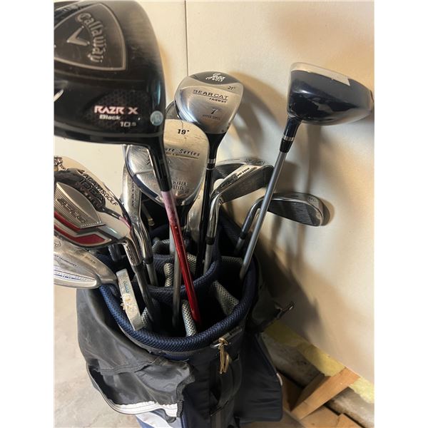 Callaway Golf Club Bag & Assorted Clubs
