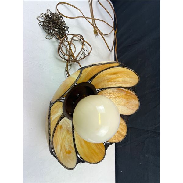 Hanging Glass Swag Lamp
