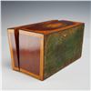 Image 4 : George III Mahogany and Marquetry Conch Shell Inlaid Tea Caddy with Key