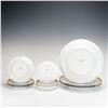 Image 2 : 12pc Bernardaud Limoges Porcelain Dinnerware Plates and Bowls, Rhapsody Pattern