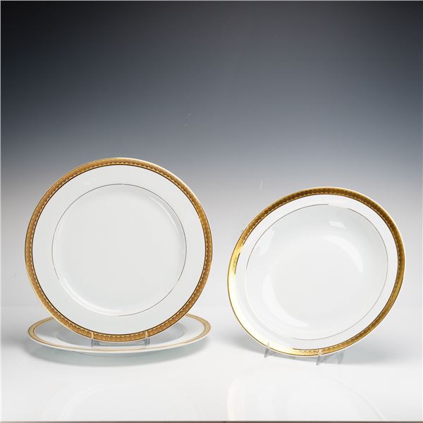Set of Three Bernardaud Limoges Porcelain Chargers and Serving Bowl