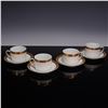 Image 1 : 8pc Bernardaud Limoges Porcelain Rhapsody Tea Cups and Saucers
