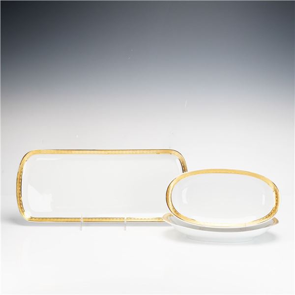 Three-Piece Bernardaud Limoges France Porcelain Serving Set, Rhapsody