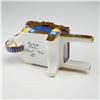 Image 3 : Limoges France Peint Main Porcelain Wheelbarrow Form Treasure Box