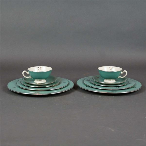 10pc Lenox Porcelain Tea Service Set, Duet