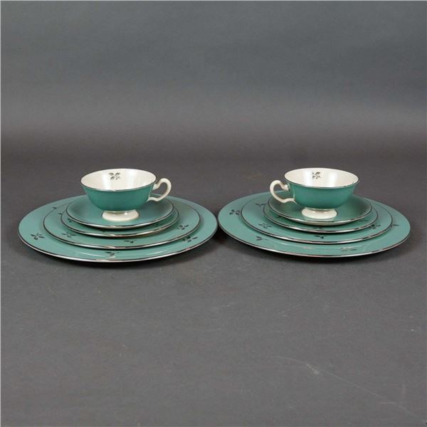 10pc Lenox Porcelain Tea Service Set, Duet