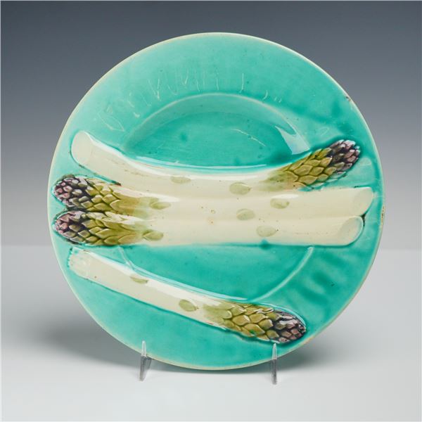 French Luneville Majolica Asparagus Plate