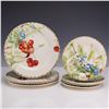 Image 1 : 8pc Gien France Cherry Pattern Plates