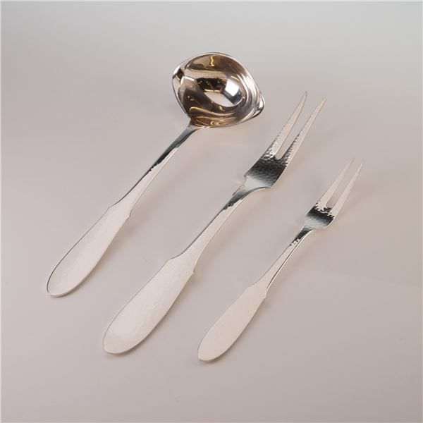 Georg Jensen Continental Pattern Three-Piece Serving Set, Silver Plate