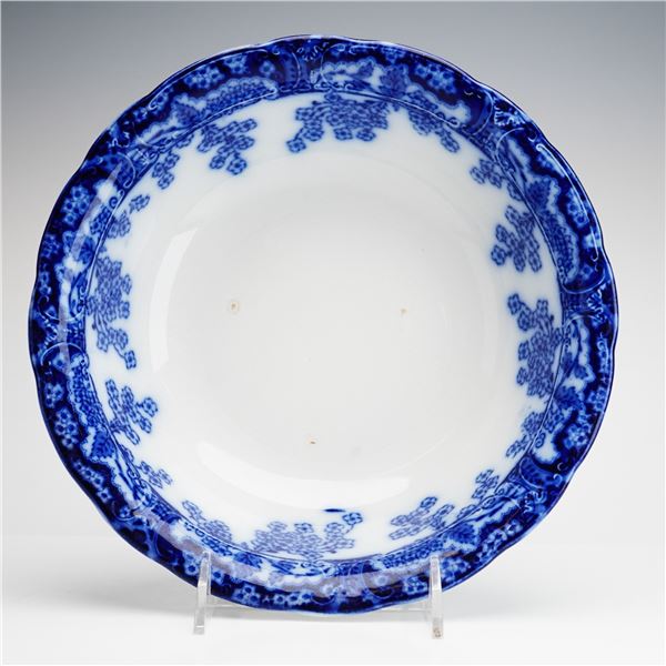 S.W. Dean Burslem Blossom Pattern Flow Blue Serving Bowl