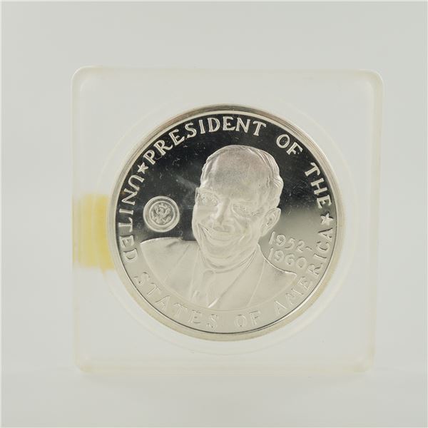 Medallic Art Co. 1969 Dwight D. Eisenhower Silver Commemorative Medal by Karen Worth