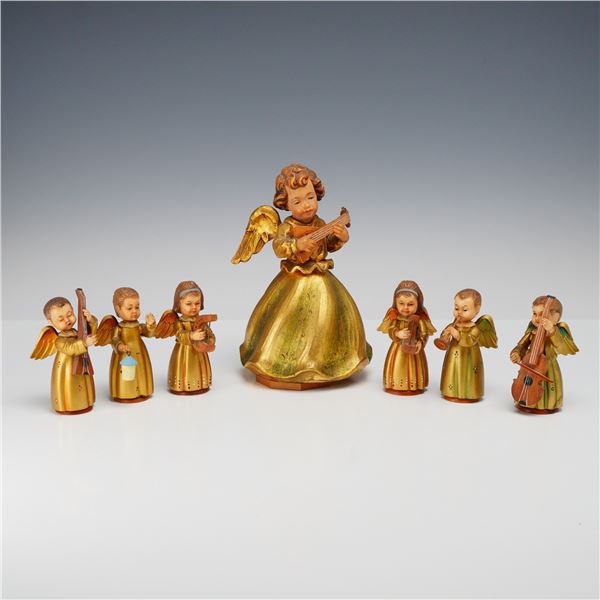 Lot of 7 Toriart Italy Angel Figurines Including One Musical Example