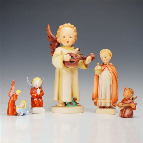 Lot of 5 Germany Marked Hummel and Goebel Porcelain Angel Figurines