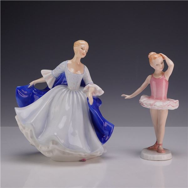 2pc Royal Doulton Bone China Figurines, Dulcie HN2305 and Little Ballerina HN3431