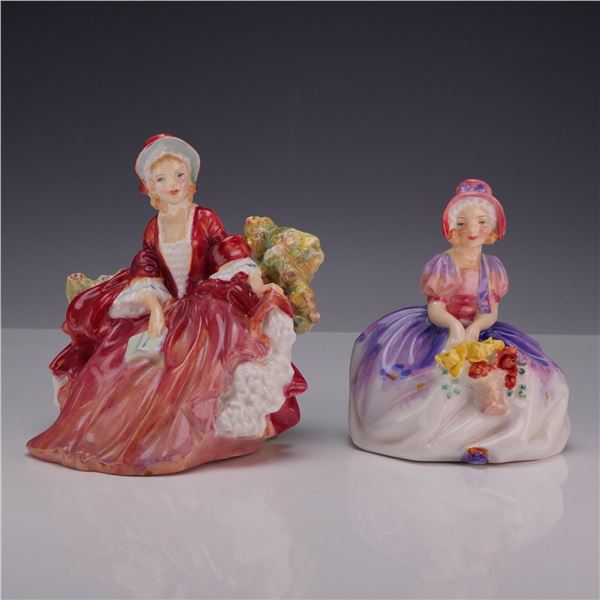 2pc Royal Doulton Bone China Figurines, Lydia HN1908 and Monica HN1467