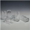 Image 2 : 6pc Lead Crystal Highball Glasses with Vertical Mitered Cuts