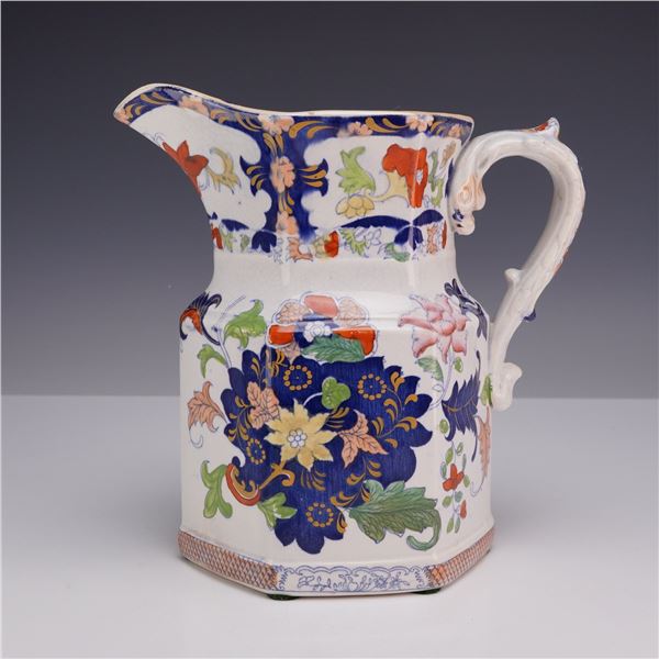 English New Stone China Ironstone Pitcher
