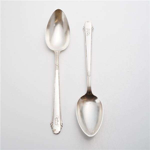 Pair of Gorham Sterling Silver Spoons, Hunt Club Pattern